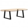 Nogi do stolika kawowego w kształcie litery V 2 szt. Czarne 50x(42-43,3) cm Stal