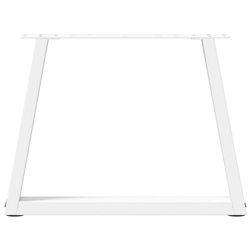 Nogi do stolika kawowego w kształcie litery V 2 szt. Białe 50x(42-43,3) cm Stal