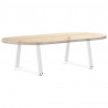 Nogi do stolika kawowego w kształcie litery V 2 szt. Białe 50x(42-43,3) cm Stal