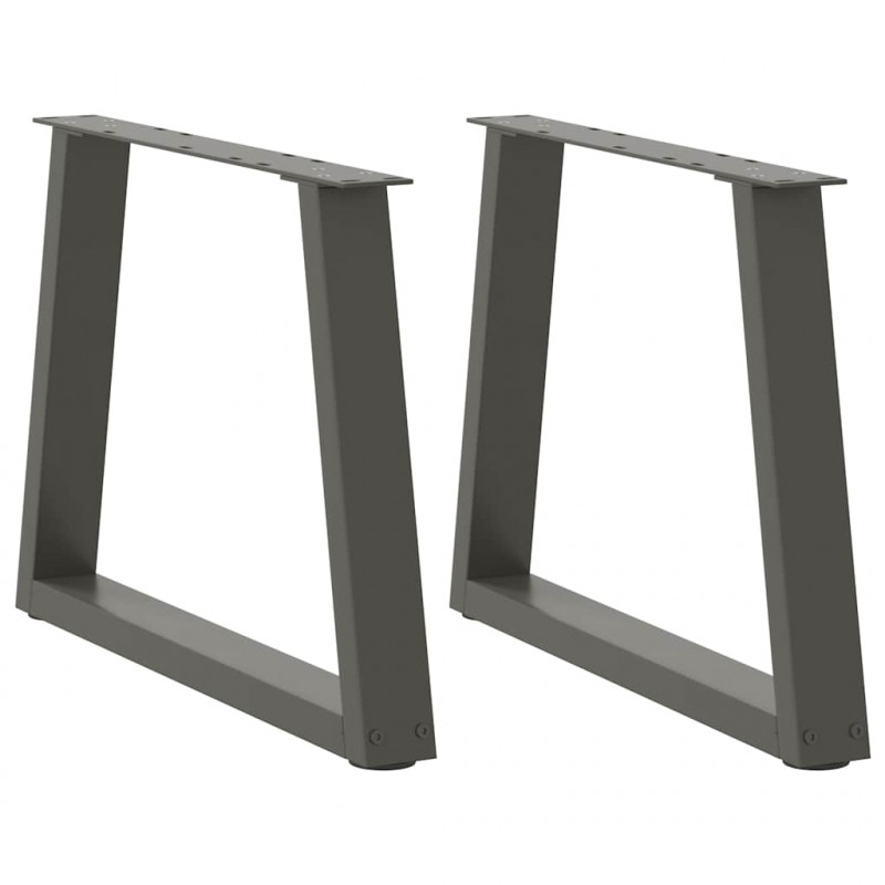 Nogi do stolika kawowego w kształcie litery V 2 szt. Antracyt 50x(42-43,3) cm Stal