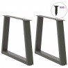 Nogi do stolika kawowego w kształcie litery V 2 szt. Antracyt 50x(42-43,3) cm Stal