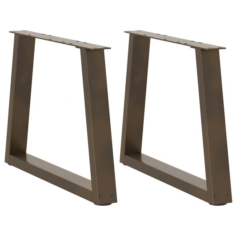Nogi do stolika kawowego w kształcie litery V 2 szt. Naturalna stal 50x(42-43,3) cm Stal