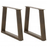 Nogi do stolika kawowego w kształcie litery V 2 szt. Naturalna stal 50x(42-43,3) cm Stal