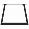 Nogi do stolika kawowego w kształcie litery V 2 szt. Czarne 60x(42-43,3) cm Stal