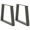 Nogi do stolika kawowego w kształcie litery V 2 szt. Antracyt 60x(42-43,3) cm Stal