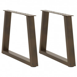 Nogi do stolika kawowego w kształcie litery V 2 szt. Naturalna stal 60x(42-43,3) cm Stal