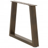 Nogi do stolika kawowego w kształcie litery V 2 szt. Naturalna stal 60x(42-43,3) cm Stal