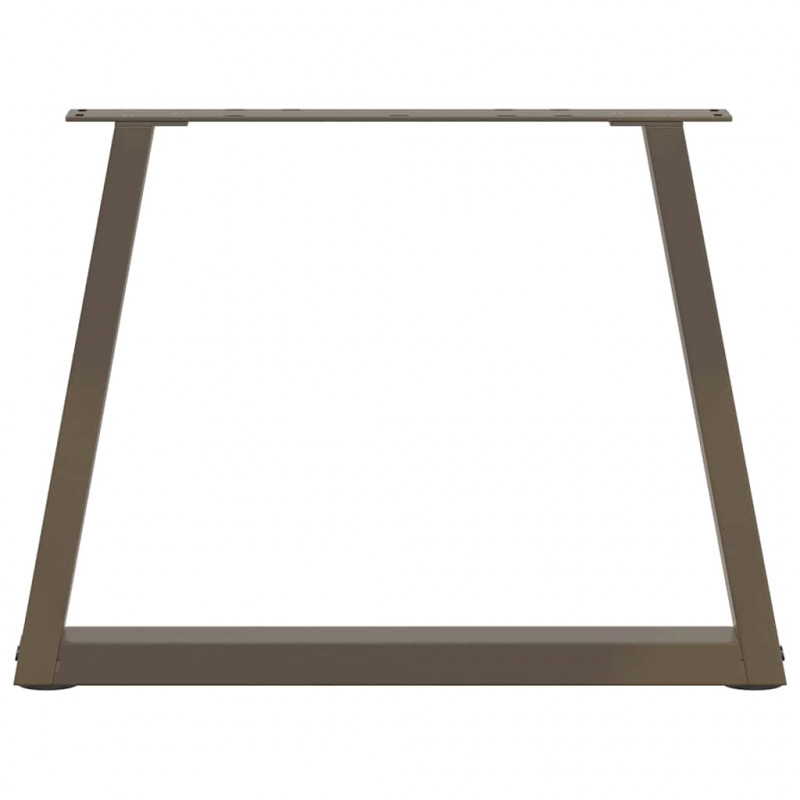 Nogi do stolika kawowego w kształcie litery V 2 szt. Naturalna stal 60x(42-43,3) cm Stal