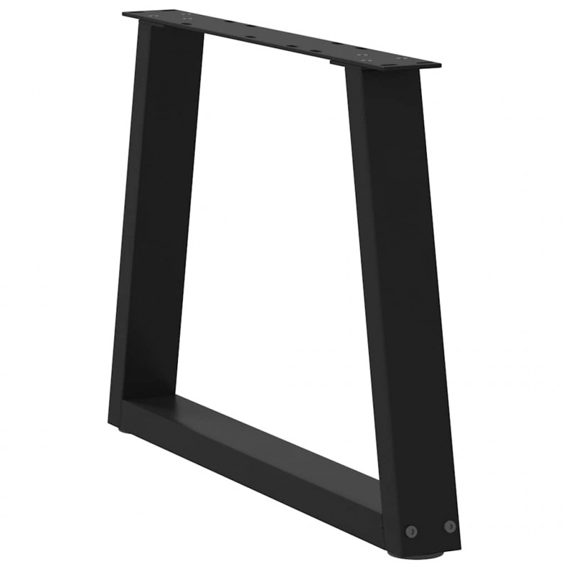 Nogi do stolika kawowego w kształcie litery V 2 szt. Czarne 70x(42-43,3) cm Stalowe