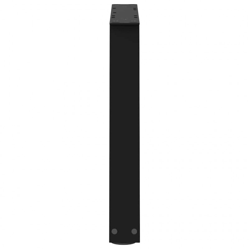 Nogi do stolika kawowego w kształcie litery V 2 szt. Czarne 70x(42-43,3) cm Stalowe