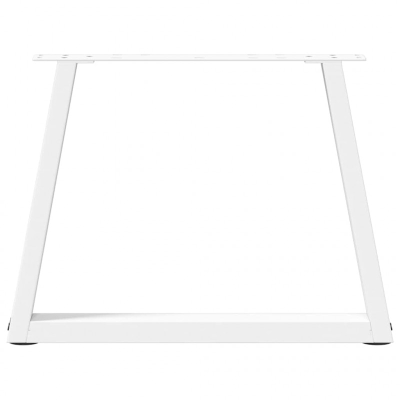 Nogi do stolika kawowego w kształcie litery V 2 szt. Białe 70x(42-43,3) cm Stal