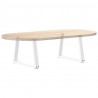Nogi do stolika kawowego w kształcie litery V 2 szt. Białe 70x(42-43,3) cm Stal