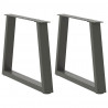 Nogi do stolika kawowego w kształcie litery V 2 szt. Antracyt 70x(42-43,3) cm Stal