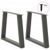 Nogi do stolika kawowego w kształcie litery V 2 szt. Antracyt 70x(42-43,3) cm Stal