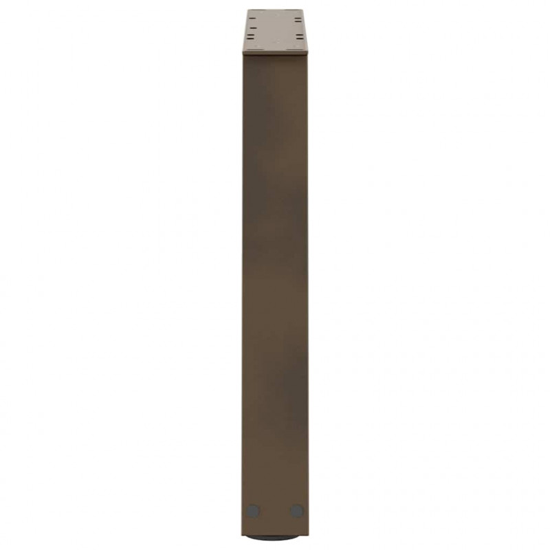 Nogi do stolika kawowego w kształcie litery V 2 szt. Naturalna stal 70x(42-43,3) cm Stal
