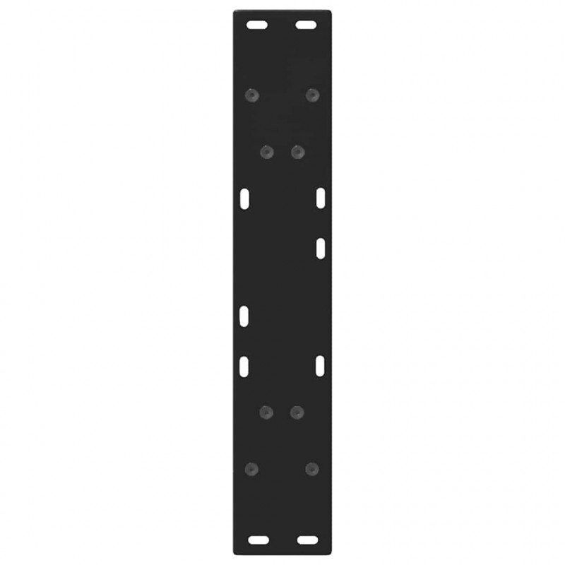 Nogi do stołu jadalnego w kształcie litery V 2 szt. Czarne 50x(72-73,3) cm Stal