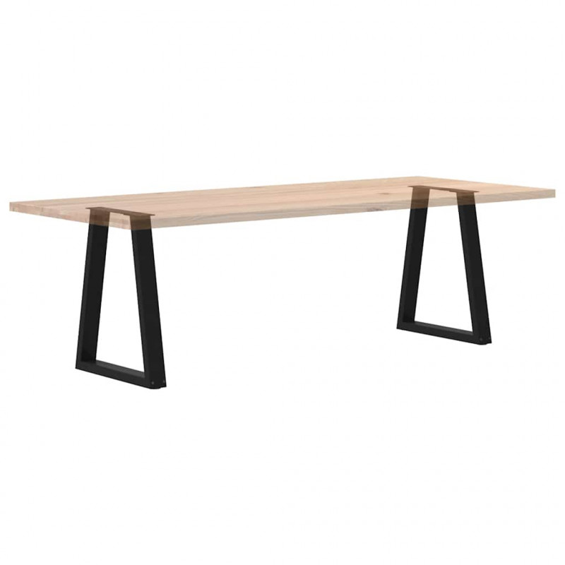 Nogi do stołu jadalnego w kształcie litery V 2 szt. Czarne 50x(72-73,3) cm Stal