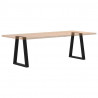 Nogi do stołu jadalnego w kształcie litery V 2 szt. Czarne 50x(72-73,3) cm Stal