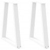 Nogi do stołu jadalnego w kształcie litery V 2 szt. Białe 50x(72-73,3) cm Stal