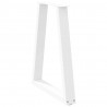 Nogi do stołu jadalnego w kształcie litery V 2 szt. Białe 50x(72-73,3) cm Stal