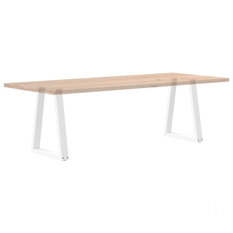 Nogi do stołu jadalnego w kształcie litery V 2 szt. Białe 50x(72-73,3) cm Stal