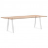 Nogi do stołu jadalnego w kształcie litery V 2 szt. Białe 50x(72-73,3) cm Stal