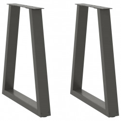 Nogi do stołu jadalnego w kształcie litery V 2 szt. Antracyt 50x(72-73,3) cm Stal