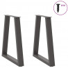 Nogi do stołu jadalnego w kształcie litery V 2 szt. Antracyt 50x(72-73,3) cm Stal