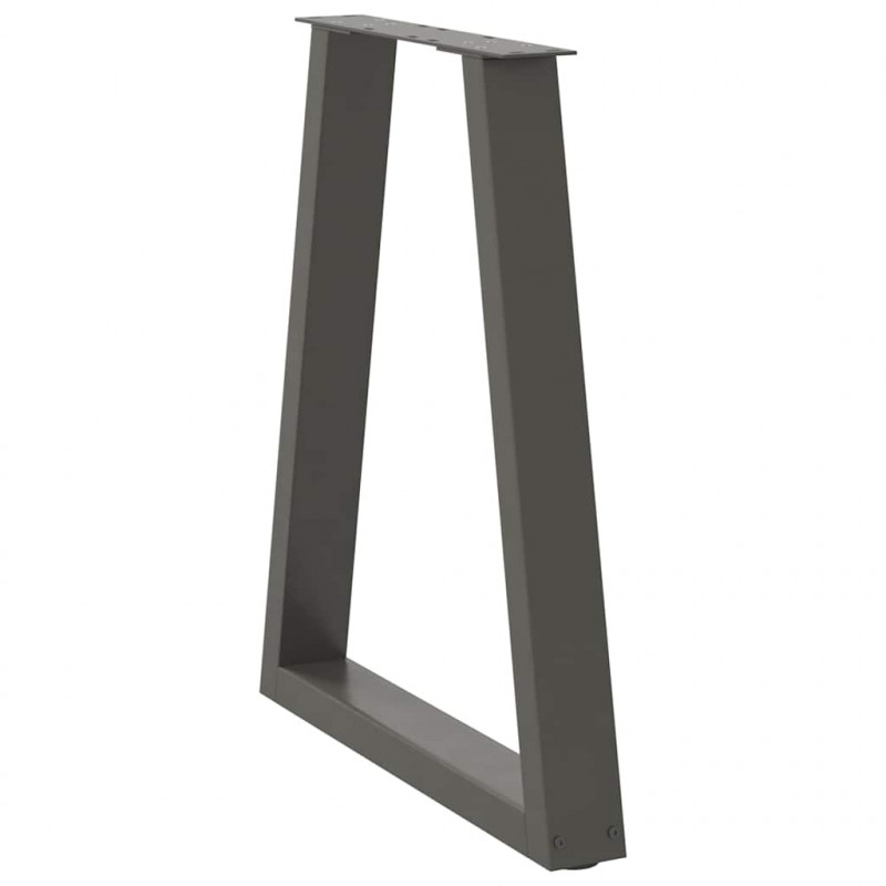 Nogi do stołu jadalnego w kształcie litery V 2 szt. Antracyt 50x(72-73,3) cm Stal