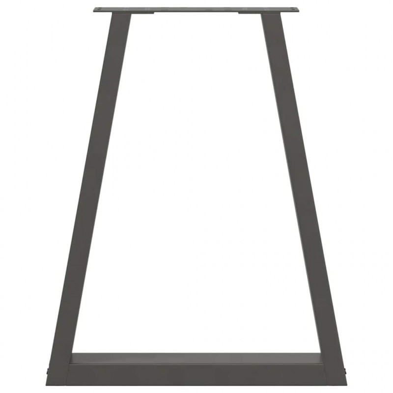 Nogi do stołu jadalnego w kształcie litery V 2 szt. Antracyt 50x(72-73,3) cm Stal