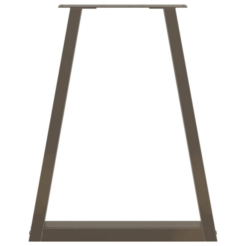 Nogi do stołu jadalnego w kształcie litery V 2 szt. Naturalna stal 50x(72-73,3) cm Stal