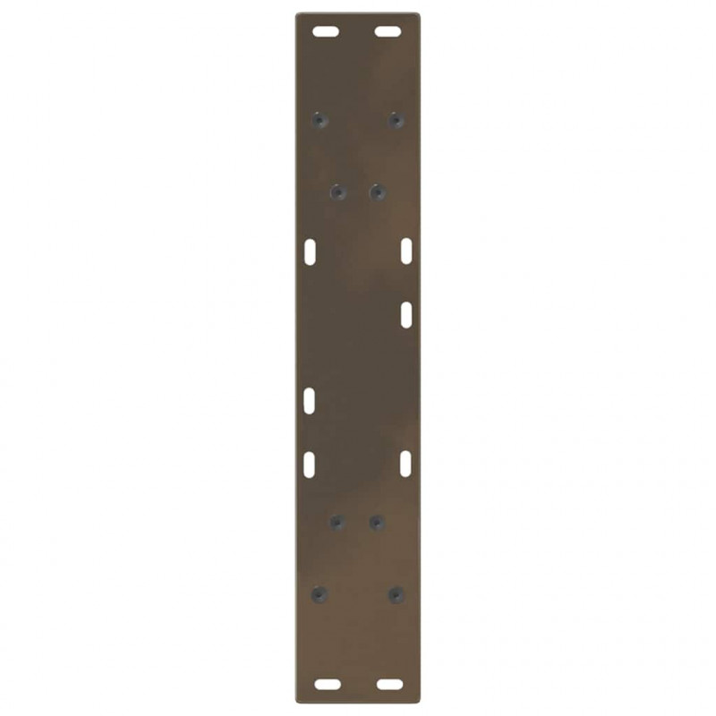 Nogi do stołu jadalnego w kształcie litery V 2 szt. Naturalna stal 50x(72-73,3) cm Stal