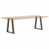 Nogi do stołu jadalnego w kształcie litery V 2 szt. Naturalna stal 50x(72-73,3) cm Stal