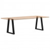Nogi do stołu jadalnego w kształcie litery V 2 szt. Czarne 60x(72-73,3) cm Stal