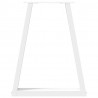 Nogi do stołu jadalnego w kształcie litery V 2 szt. Białe 60x(72-73,3) cm Stal