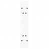 Nogi do stołu jadalnego w kształcie litery V 2 szt. Białe 60x(72-73,3) cm Stal