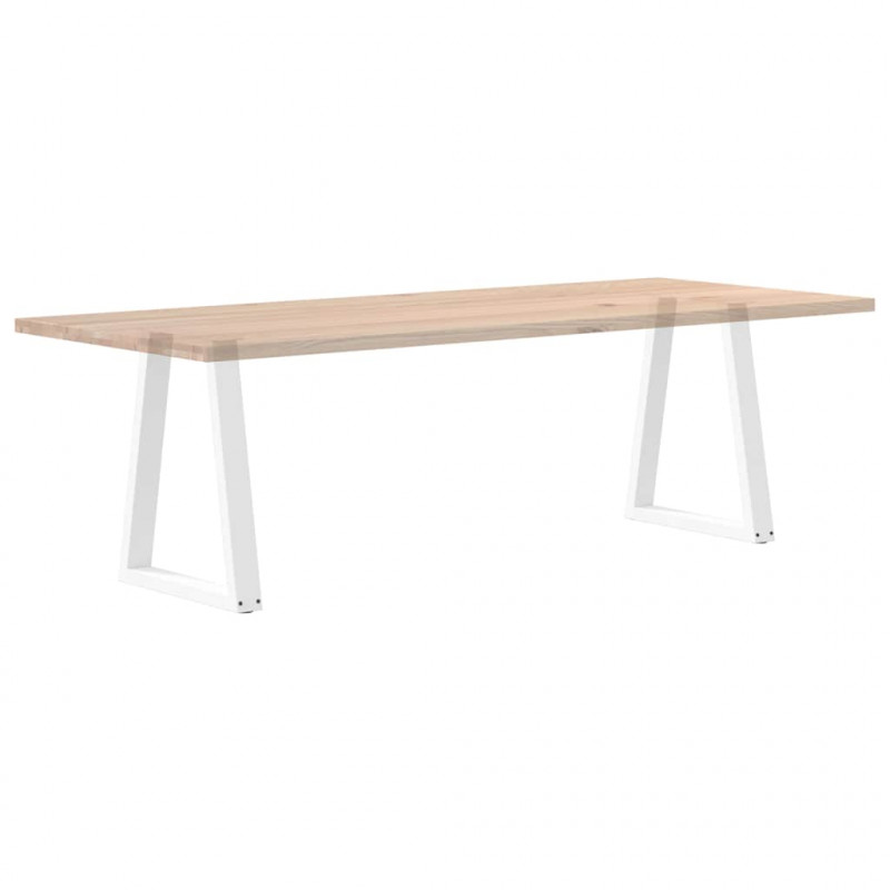 Nogi do stołu jadalnego w kształcie litery V 2 szt. Białe 60x(72-73,3) cm Stal