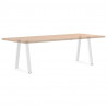Nogi do stołu jadalnego w kształcie litery V 2 szt. Białe 60x(72-73,3) cm Stal