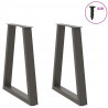Nogi do stołu jadalnego w kształcie litery V 2 szt. Antracyt 60x(72-73,3) cm Stal