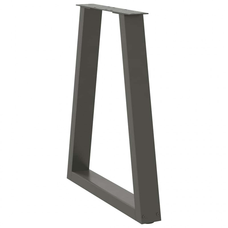 Nogi do stołu jadalnego w kształcie litery V 2 szt. Antracyt 60x(72-73,3) cm Stal
