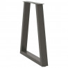 Nogi do stołu jadalnego w kształcie litery V 2 szt. Antracyt 60x(72-73,3) cm Stal