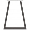 Nogi do stołu jadalnego w kształcie litery V 2 szt. Antracyt 60x(72-73,3) cm Stal