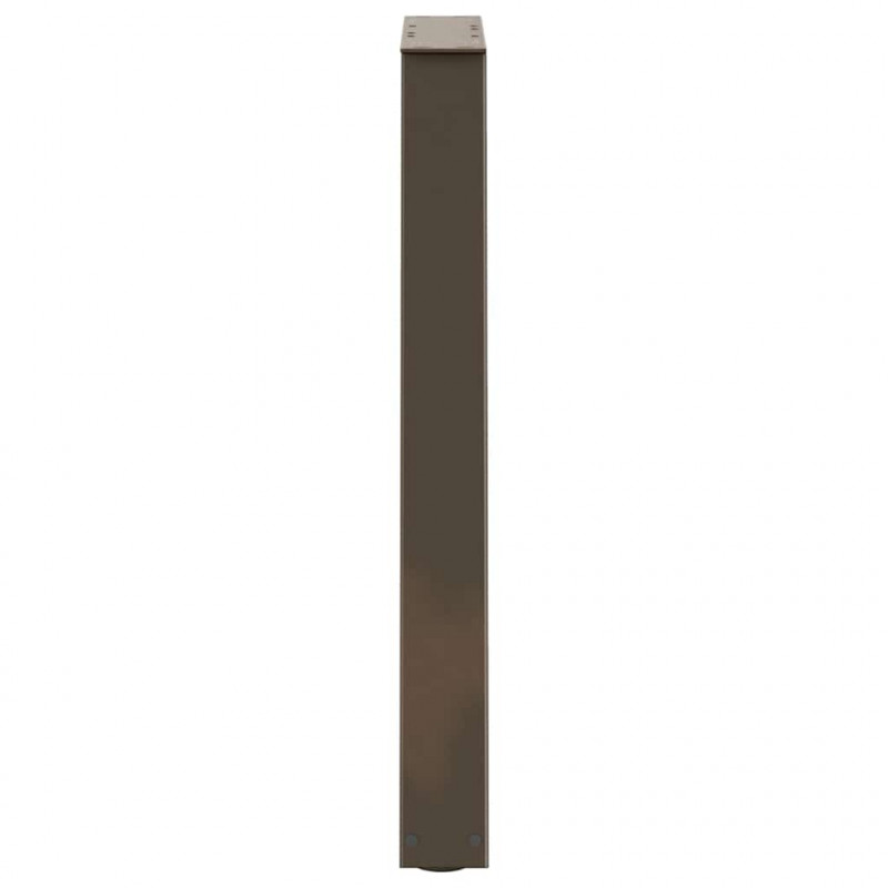 Nogi do stołu jadalnego w kształcie litery V 2 szt. Naturalna stal 60x(72-73,3) cm Stal