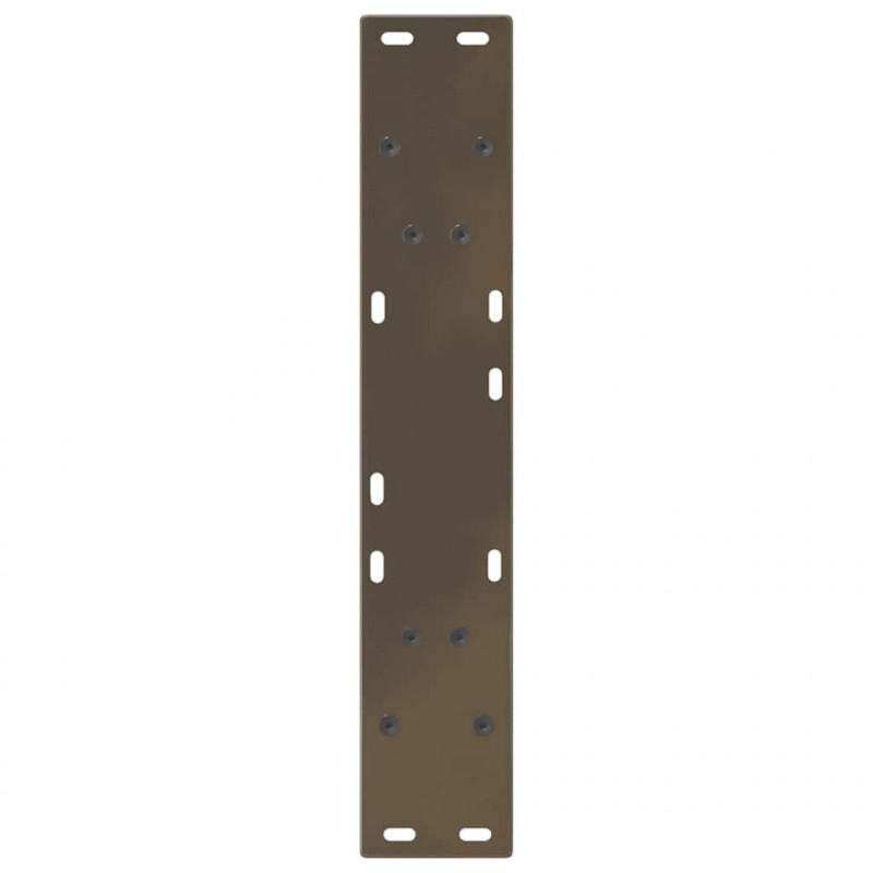 Nogi do stołu jadalnego w kształcie litery V 2 szt. Naturalna stal 60x(72-73,3) cm Stal