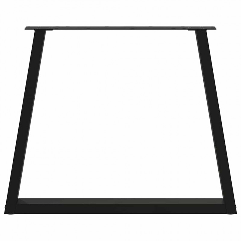 Nogi do stołu jadalnego w kształcie litery V 2 szt. Czarne 70x(72-73,3) cm Stal