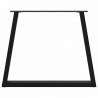 Nogi do stołu jadalnego w kształcie litery V 2 szt. Czarne 70x(72-73,3) cm Stal