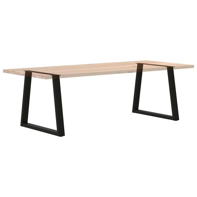 Nogi do stołu jadalnego w kształcie litery V 2 szt. Czarne 70x(72-73,3) cm Stal
