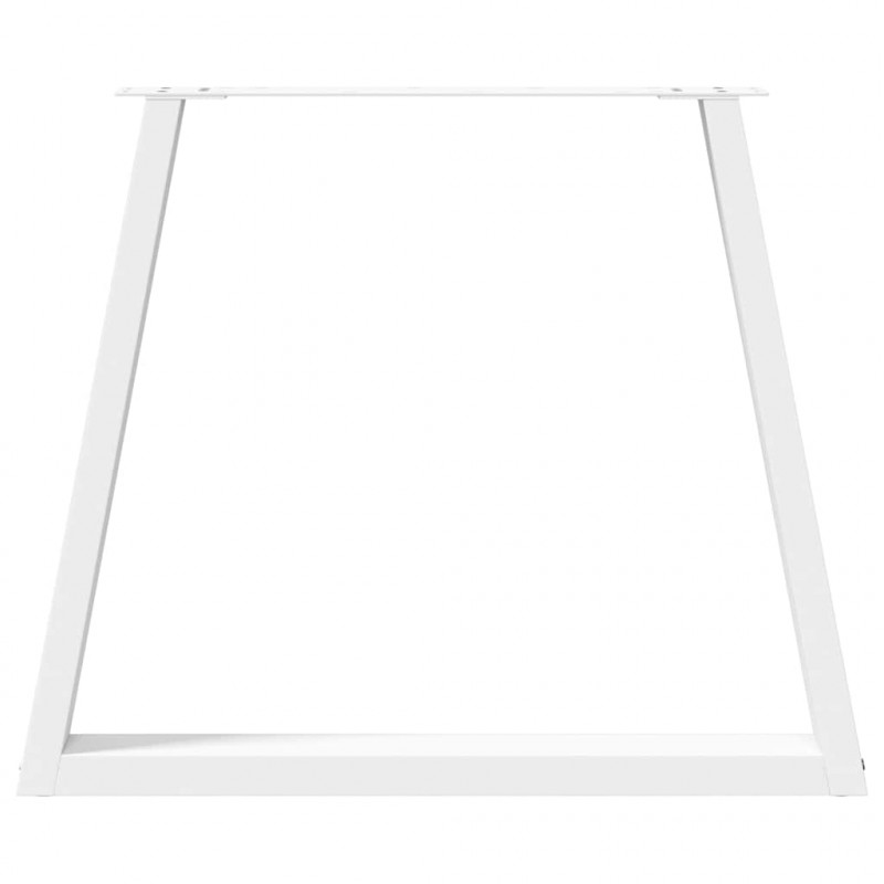 Nogi do stołu jadalnego w kształcie litery V 2 szt. Białe 70x(72-73,3) cm Stal