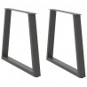 Nogi do stołu jadalnego w kształcie litery V 2 szt. Antracyt 70x(72-73,3) cm Stal