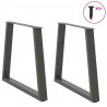 Nogi do stołu jadalnego w kształcie litery V 2 szt. Antracyt 70x(72-73,3) cm Stal